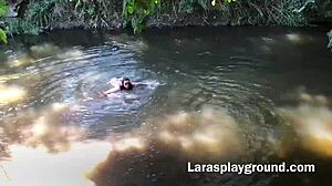 british milf getting filthy outdoors in the wild nature