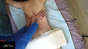 that pervert masseur accidentally cums on the table during massage