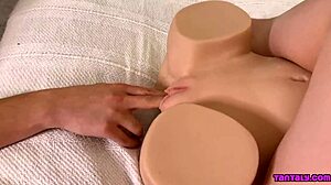 Intense anal threesome with cute redhead riding and cumshot