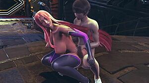 makai kishi from taimanin asagi 3 fuck her tight little 18+ pussy in spooning pose hard to make her orgasm on a floor - 3d sfm animation