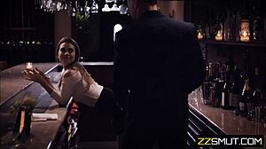 i'm a teen waitress seducing my married boss at the wedding, giving blowjob and fucking