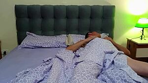 Chatting about seducing that blonde stepdad with her shaved pussy