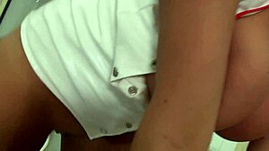 In the hospital, the big boobs nurse seduces the patient