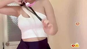 Miu, your smooth white skin and big tits are so obedient