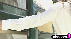 Cute Eyes Milf Uma Jolie Undresses In Striptease, Ripping Clothes To Pose Naked And Show Her Perfect Big Booty