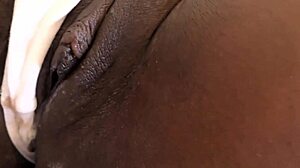 Amateur Black Student Gets Sticky Creampie