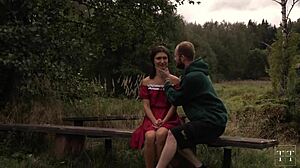 Intensely fucked my best friend's sister from outside and cum on her face.