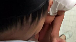 In the hospital, the big boobs nurse seduces the patient