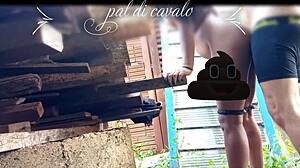 no aniversario, fodi a gostosa do meu amigo no quintal com lingerie e gangbang