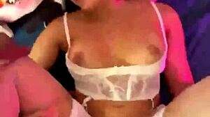 Big black cock negro fucks delicious Japanese Lina Nakamura doggystyle