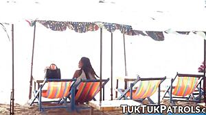 Amateur asian thai girl performs blowjob and missionary sex in pov with big cock and monster cock