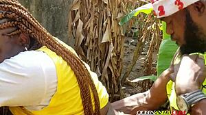 Queen Anita bent over for big black cock doggystyle!