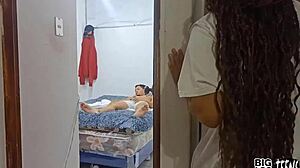 i visit my stepbrother in his room and we hang out