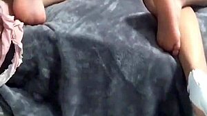 colegiala latina gets fucked after class by couple, amateurs covering her ass with cum in hardcore action.