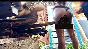 no aniversario, fodi a gostosa do meu amigo no quintal com lingerie e gangbang