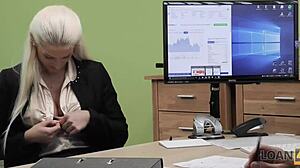 Blonde Teen Feels Emotional During Sex for Cash Casting