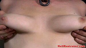 Restrained Cocksucker Squirts Hard While Toyed in Lingerie