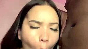 Big black cock negro fucks delicious Japanese Lina Nakamura doggystyle