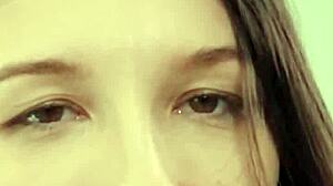 college slut enjoys anal dildo for dinner