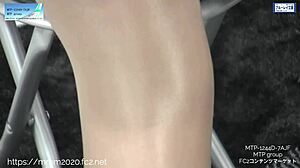 Cute Japanese Girl in Pantyhose Fetish Shooting