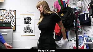 hot angel 18+ follows officer's commands to get off hook