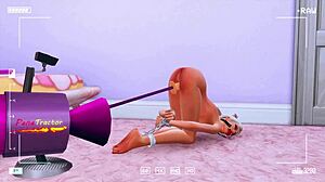 Perverted stepdaughter gets deep throat in front of camera