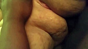 Fat pussy getting close up with big interracial cock