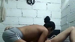 latina stepsister masturbates alone at home