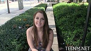 Money for Teen 18+ Cali Hayes in Exchange for Fellatio Stimulation