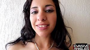 Lila Sucks Big Black Cock, Latina Pussy Bounces, Facial Cumshot