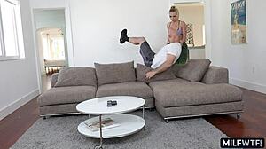 Big Tits Bounce Wildly While Athletic Blonde Runs!