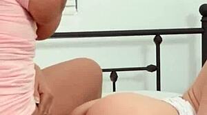 college slut enjoys anal dildo for dinner