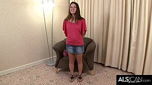 Hot brunette gets off in the shower with her electric toothbrush