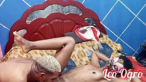 i fuck skinny ebony teen's ass on the street in brazil