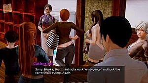 Exploring the academy in this anime game.