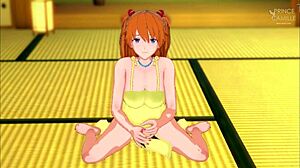 Horny Asuka's Guided Handjob in Yellow Dress POV