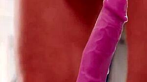 college slut enjoys anal dildo for dinner