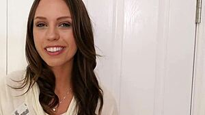 Pornstar babe enjoys a hardcore scene with cum sprayed