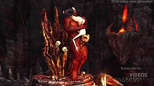 Devil Torments Hot Girl Anal