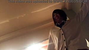 Japanese teen girl sucks big cock