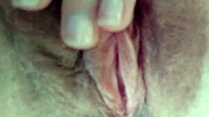 amateur babe emotionally fingers her shaved pussy closeup until orgasm, playing with wet tits