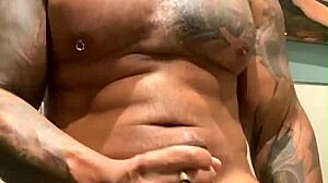 Viktor Rom Strokes His Big Black Cock!