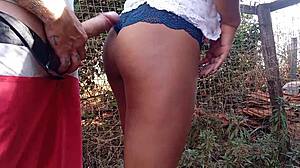 Indian pornstar gangbangs teen brunette with anal sex