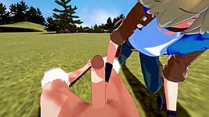 Ezreal and Braum have hard sex in League of Legends yaoi.