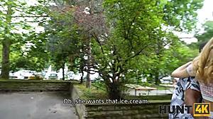 Blonde Cuck Watches Ice Cream Fun