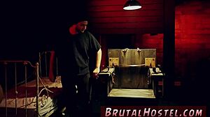 Held down rough, fed up with waiting for a taxi, naive youthful teen bound in extreme car domination.