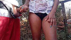 Indian pornstar gangbangs teen brunette with anal sex