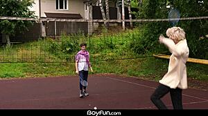 outdoor bj sparks indoor twink bareback fuck in this boyfun scene