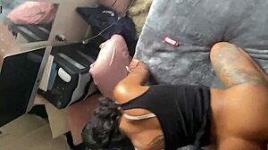 Step-sister's wet pussy takes BBC before dinner