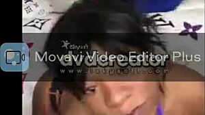 Blue Yumi's tattooed ass gets fingered in gay masturbation